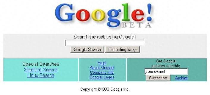 1996-2020：Google 谷歌搜索主页是如何变迁的？